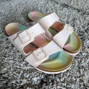 Birkenstock Arizona light rose two-strap sandal size 41